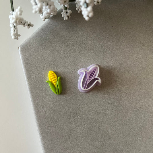 Corn on the Cob Cutter | 0.75"-1.25" | Thanksgiving Polymer Clay Fall Earrings Autumn Clay Cutters Stud