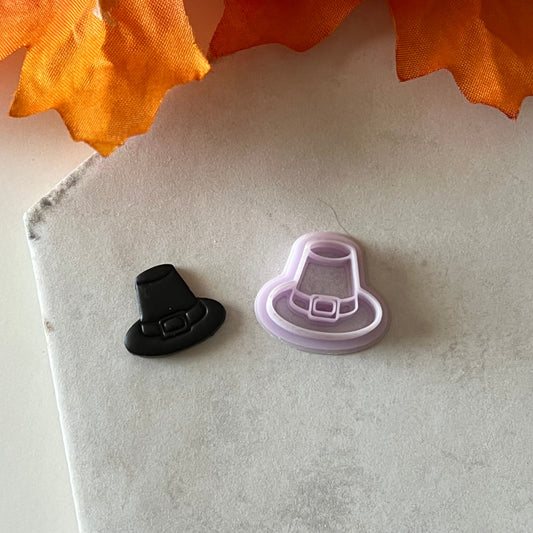 Pilgrim Hat Cutter | 0.75"-1.25" | Thanksgiving Polymer Clay Fall Earrings Autumn Clay Cutters