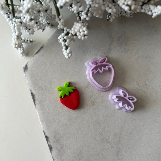 Strawberry Cutter Set | 0.75"-1.25" | Polymer Clay Cutter Earrings