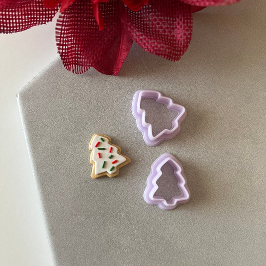 Christmas Tree Sugar Cookie Cutter Set | 0.75"-1.25" | Winter Polymer Clay Holiday Christmas Earrings Autumn Clay Cutters
