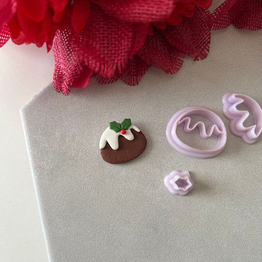 Christmas Pudding Cutter Set | 0.75"-1.25" | Winter Polymer Clay Holiday Christmas Earrings Autumn Clay Cutters