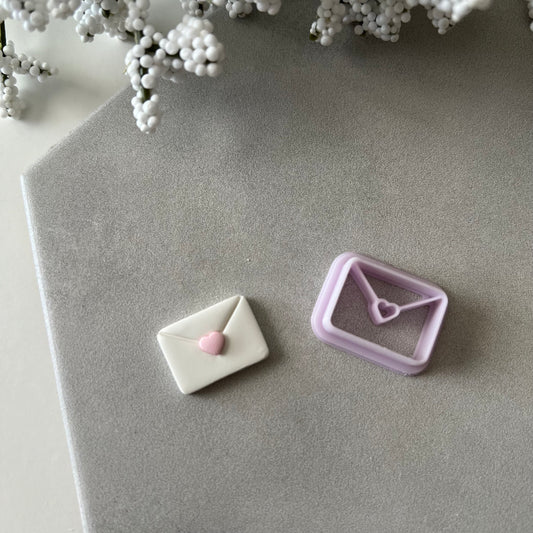 Heart Envelope Cutter | 0.75"-1.25" | Polymer Clay Cutter Earrings Valentines Day