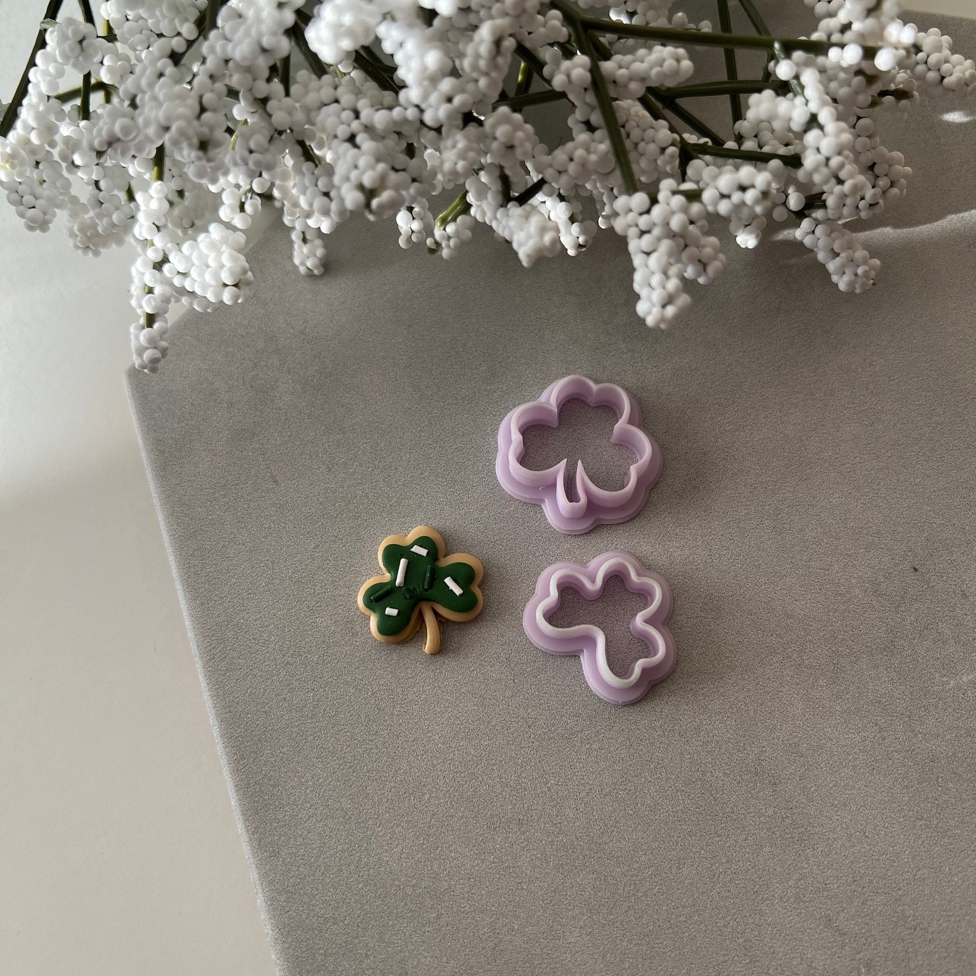 Shamrock Sugar Cookie Cutter | 0.75"-1.25" | Polymer Clay Cutter Earrings St Patrick’s Day