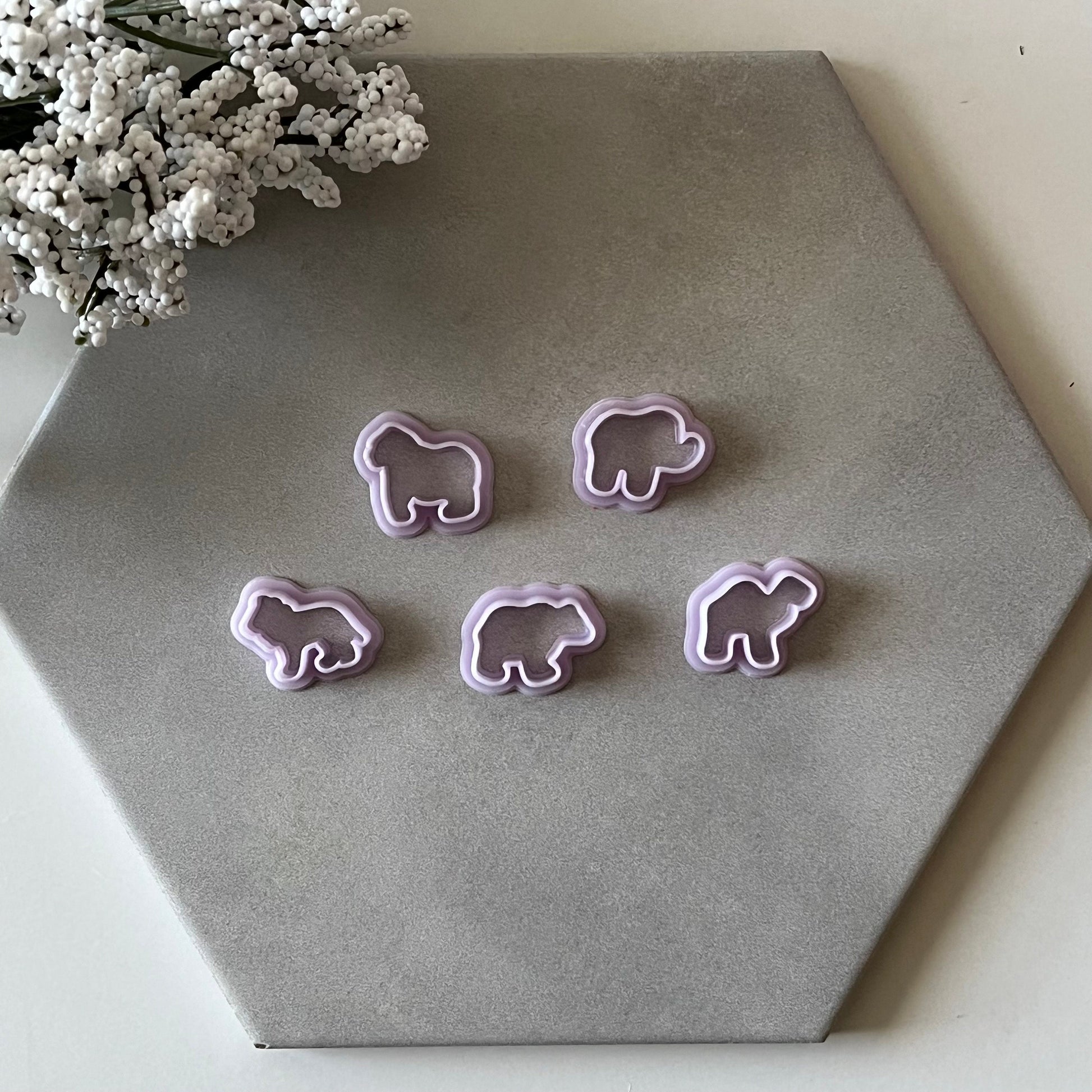 Animal Cookie Cutter Set | 0.75"-1.25" | Polymer Clay Cutter Earrings
