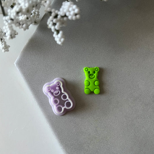 Gummy Bear Cutter | 0.75"-1.25" | Polymer Clay Cutter Earrings