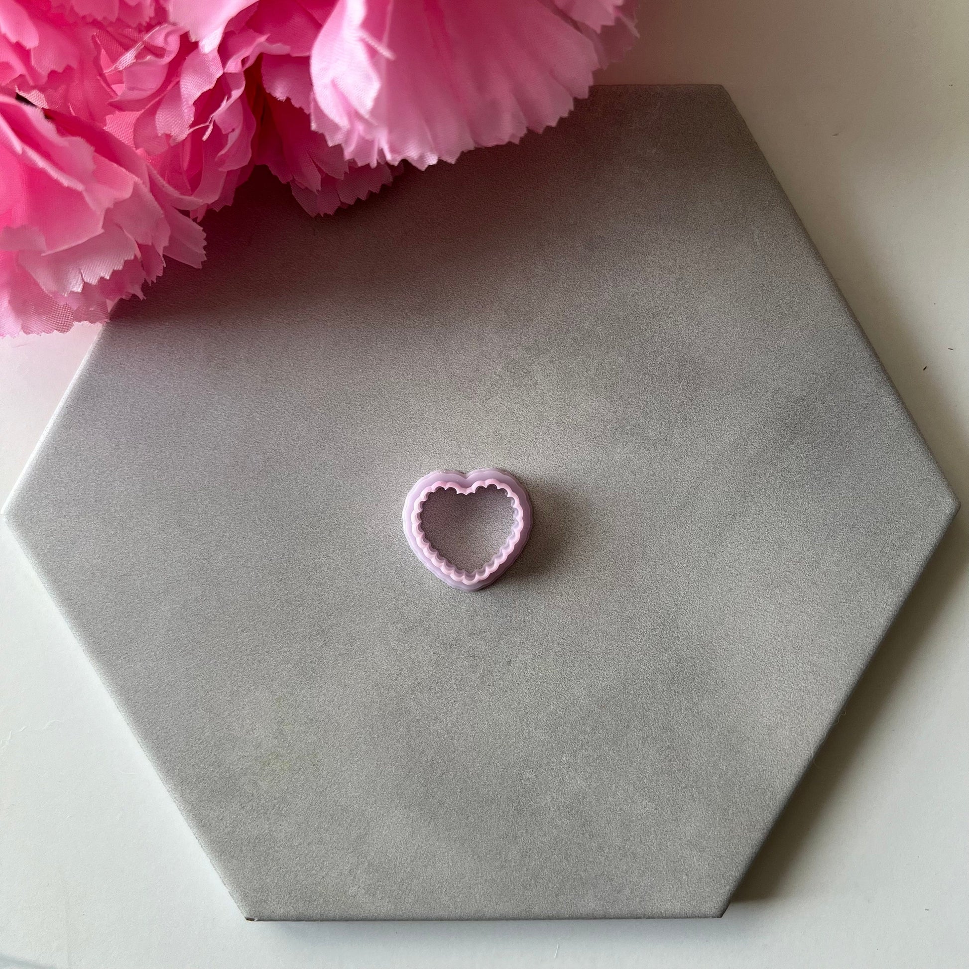 Scalloped Heart Cutter | 0.75"-1.25" | Polymer Clay Cutter Earrings Valentines Day
