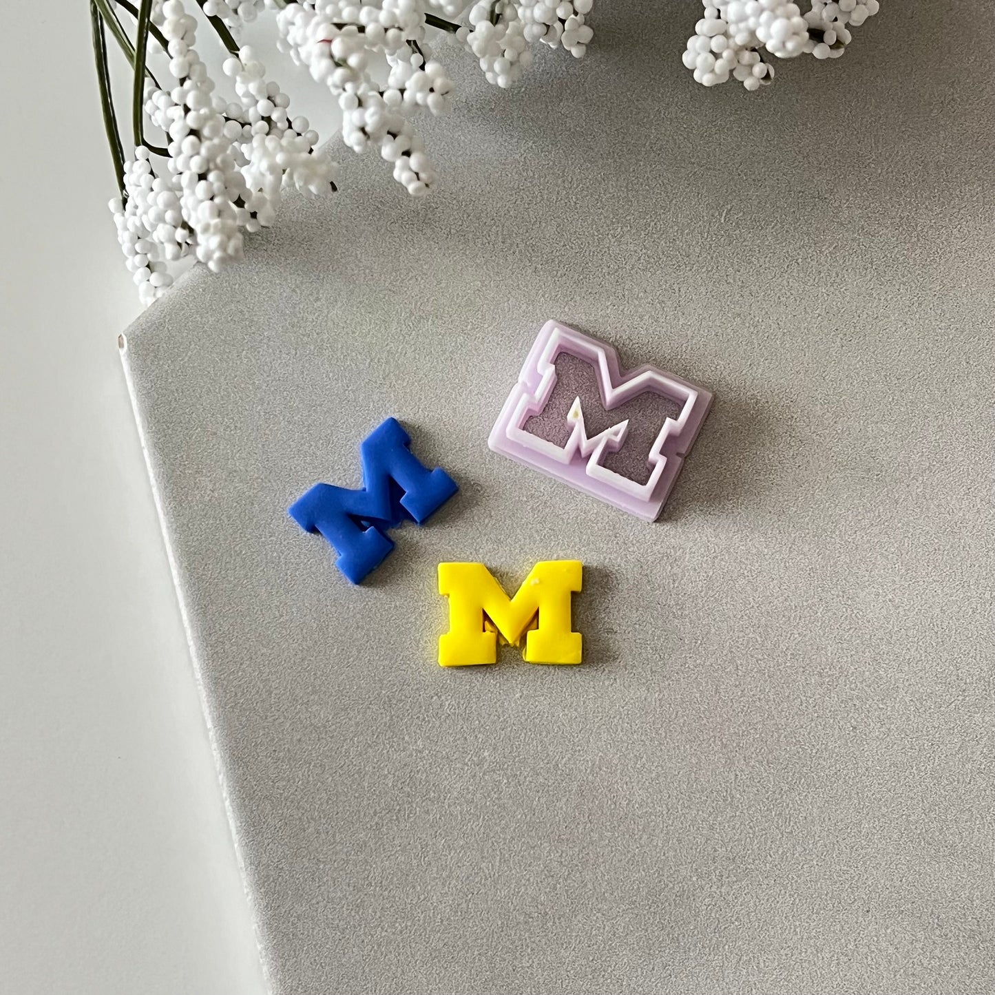 Michigan Football Cutter | 0.75"-1.25" | Polymer Clay Cutter Earrings