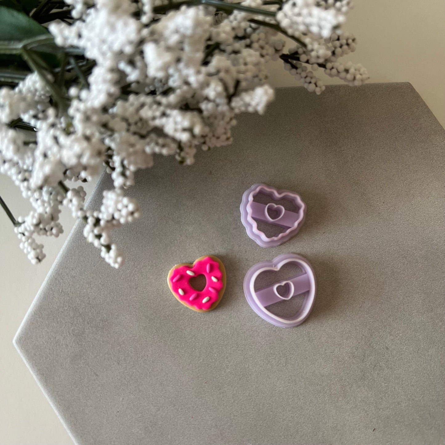 Heart Donut Cutter (Set) | 0.75"-1.25" | Polymer Clay Cutter Earrings Valentines Day
