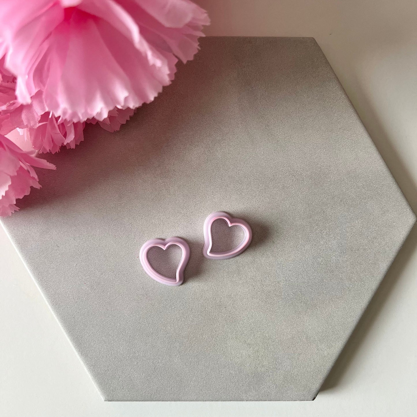 Asymmetrical Heart Cutter Set | 0.75"-1.25" | Polymer Clay Cutter Earrings Valentines Day
