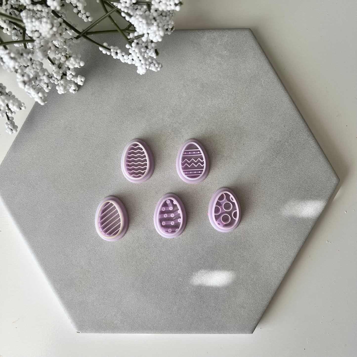 Embossed Easter Egg Cutters | 0.75"-1.25" | Polymer Clay Cutter Earrings Easter Spring