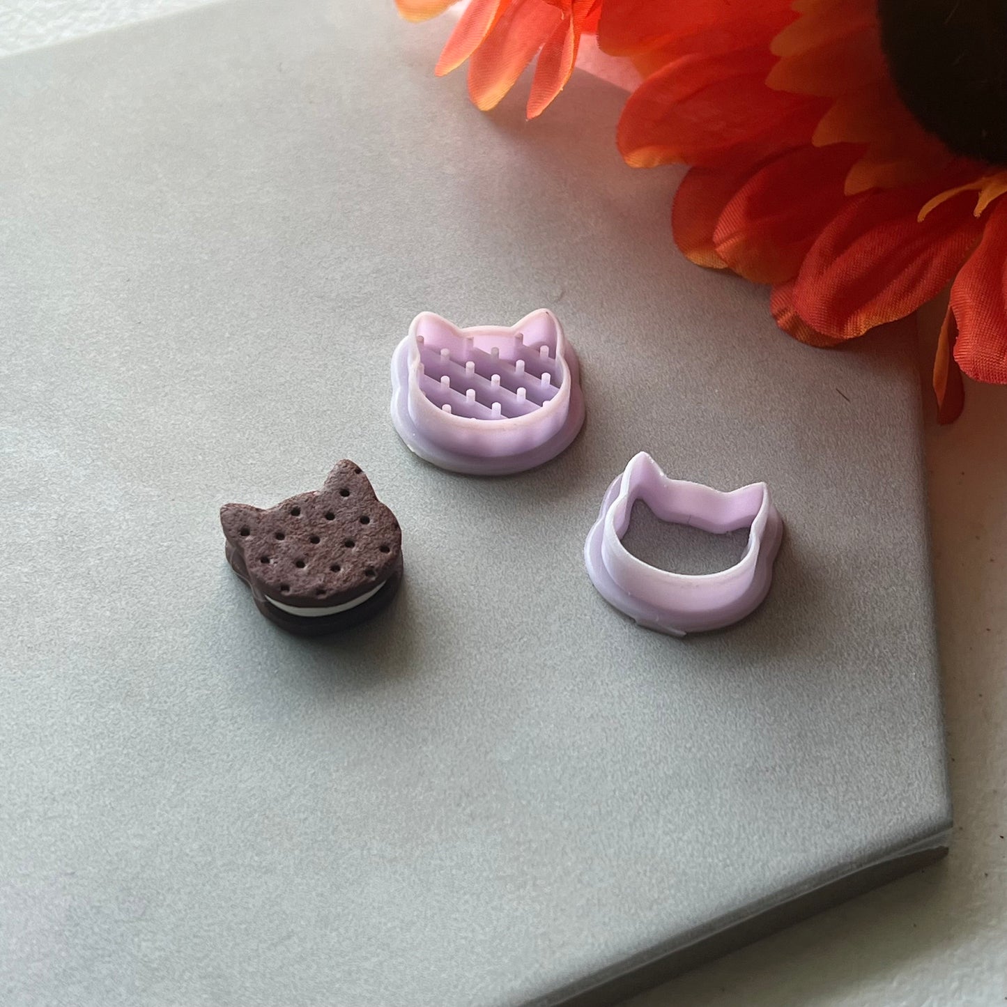 Cat Head Cutter (set) | 0.75"-1.25" | Fall Polymer Clay Autumn Clay Cutters Fall Scary Halloween Earrings