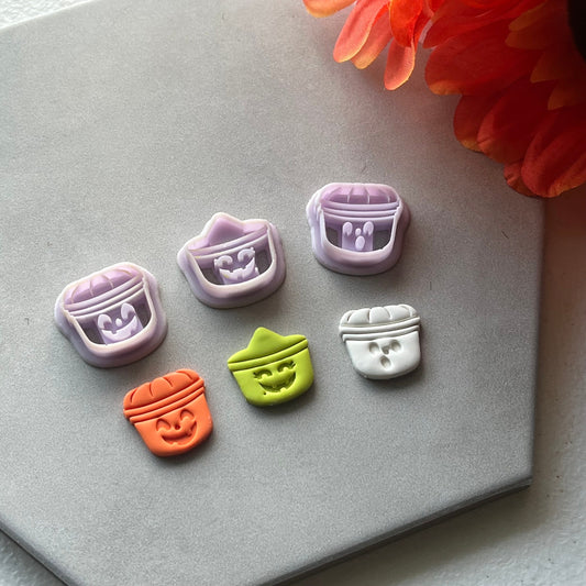 Haloween Basket Cutter | 0.75"-1.25" | Fall Polymer Clay Autumn Clay Cutters Fall Scary Halloween Earrings