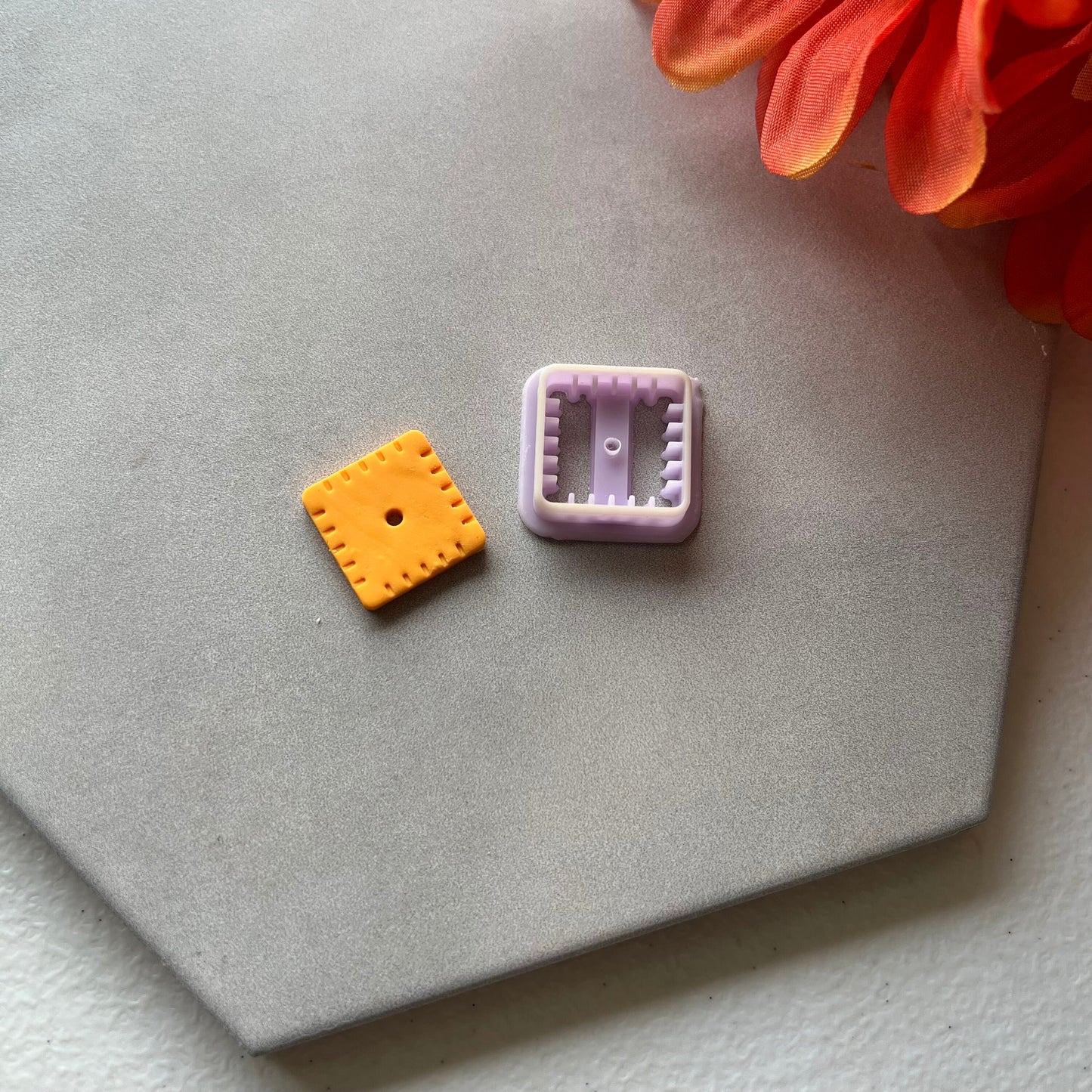 Cheese Square Cutter | 0.75"-1.25" | Polymer Clay Cutter Earrings