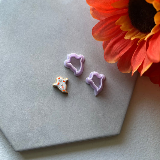 Ghost Sugar Cookie Cutter | 0.75"-1.25" | Fall Polymer Clay Autumn Clay Cutters Fall Scary Halloween Earrings