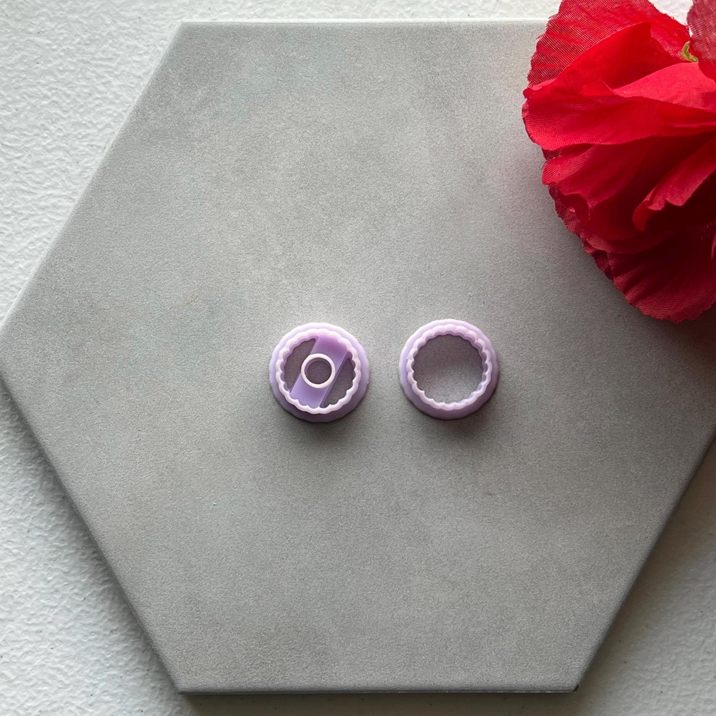 Circle Linzer Cookie Cutter (set) | 0.75"-1.25" | Winter Polymer Clay Holiday Christmas Earrings Autumn Clay Cutters