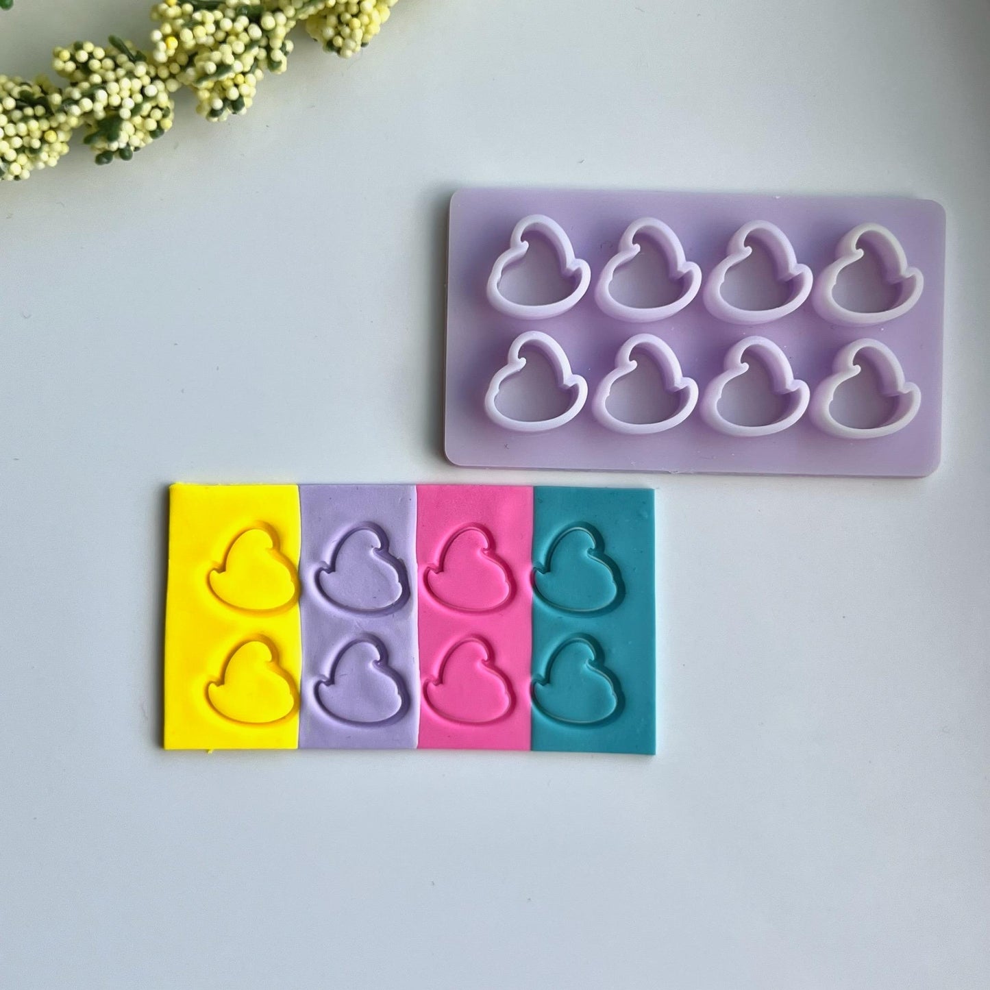 Side Peep Cluster Cutter | Polymer Clay Cutter Earrings Easter Spring Stud